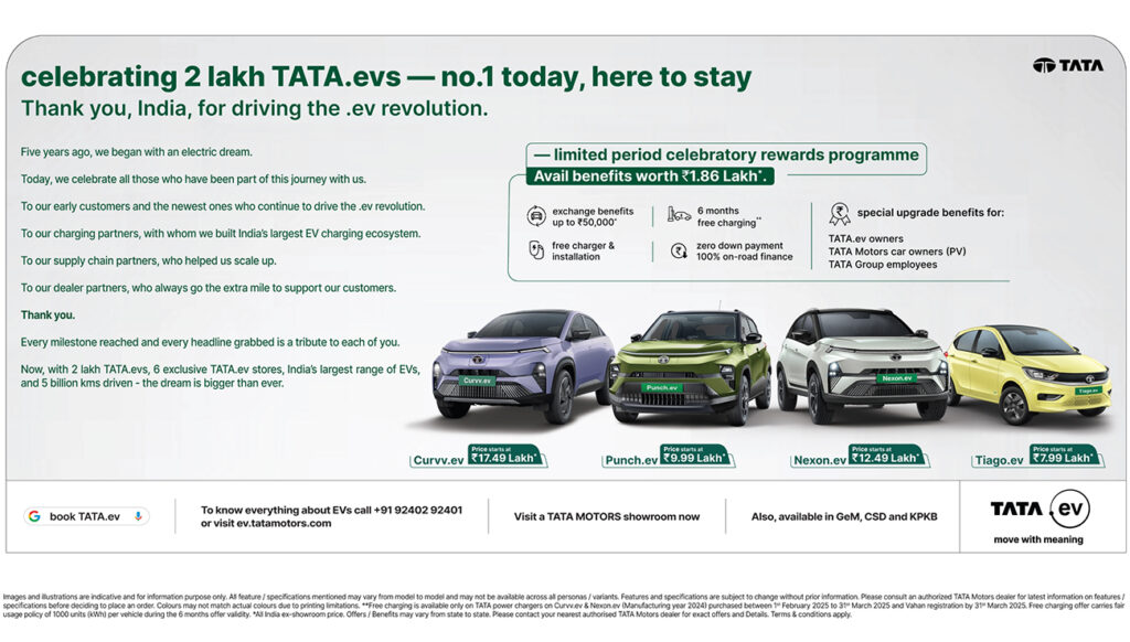 TATA.ev Celebrates 200 thousand EVs on the Road