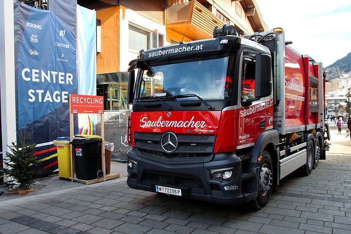 The Fully electric waste collection Mercedes-Benz eActros 300